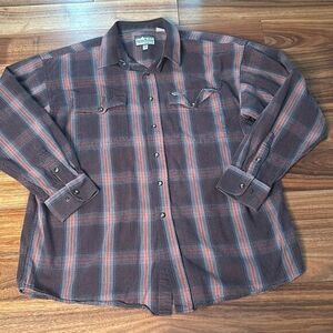 Powder River outfitters men's panhandle slim western Snap Front Shirt long sleev